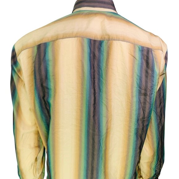 Tommy Bahama Jeans Mens Island Soft Shirt Silk Cotton Multicolor Stripe Size XL - Picture 8 of 12